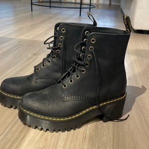 Black platform doc martins.